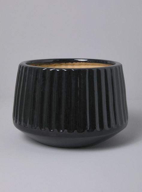 Macetero Cerámica Rio L Negro 36x25 cm-0