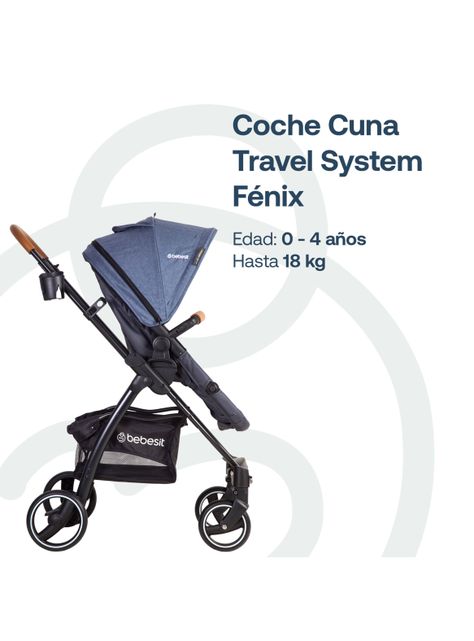 Coche Travel System Fenix Azul Bebesit-3