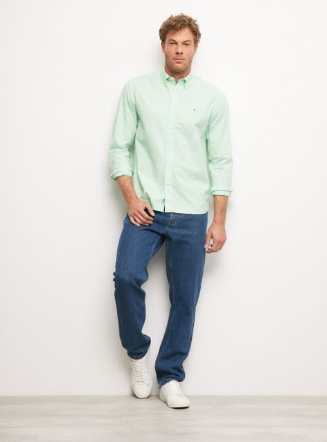 Camisa de Vestir Cuadros Print-4