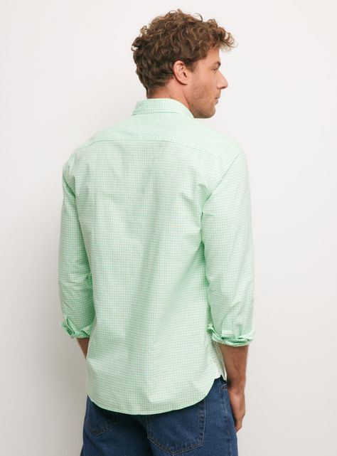Camisa de Vestir Cuadros Print-1