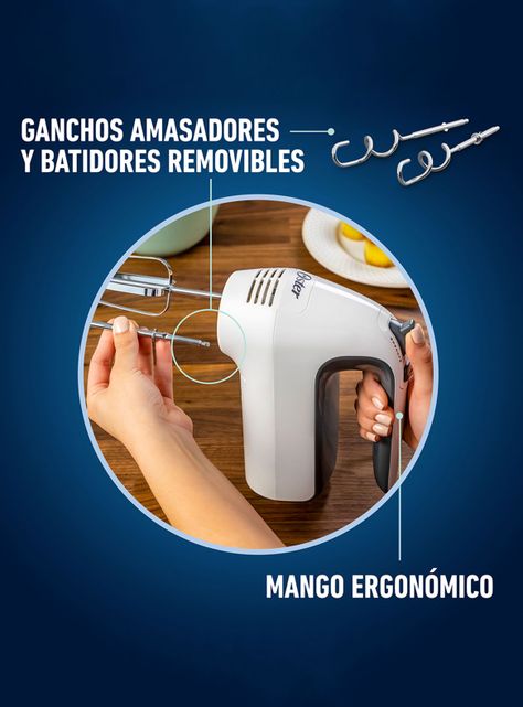 Batidora de Mano 6 Velocidades y Función Turbo 3532-3