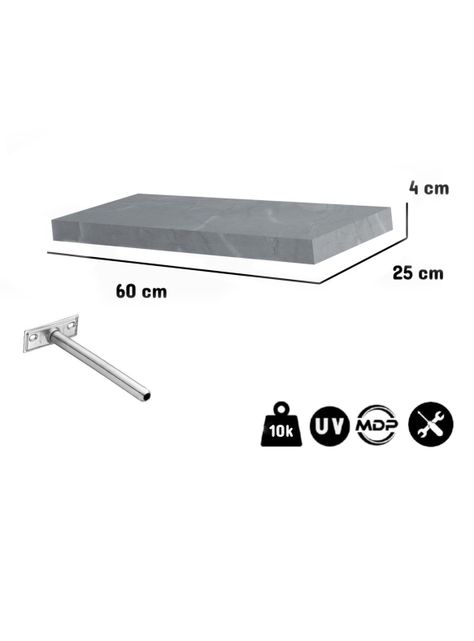 Repisa Tendenza 60 cm Gris-1