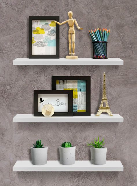 Repisa Decorare Blanco 3 Piezas-4