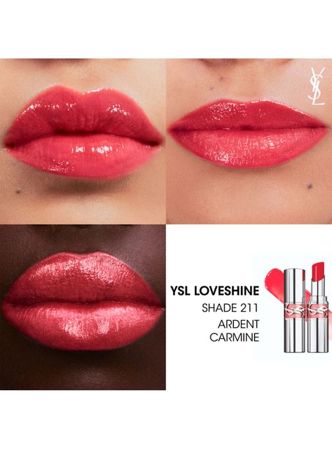Labial YSL Loveshine 211 Ardent Carmine Yves Saint Laurent-2