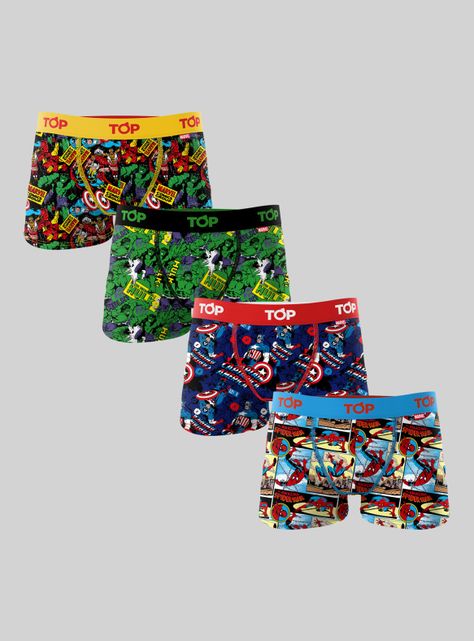 Pack 4 Boxer Marvel-0