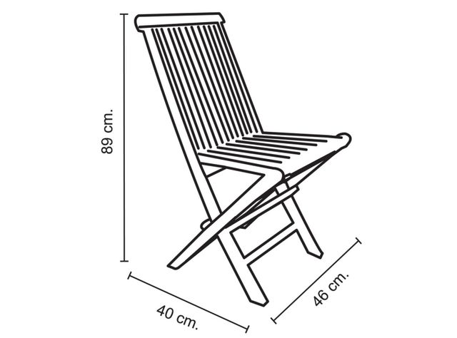 Silla Plegable Teca Café-2