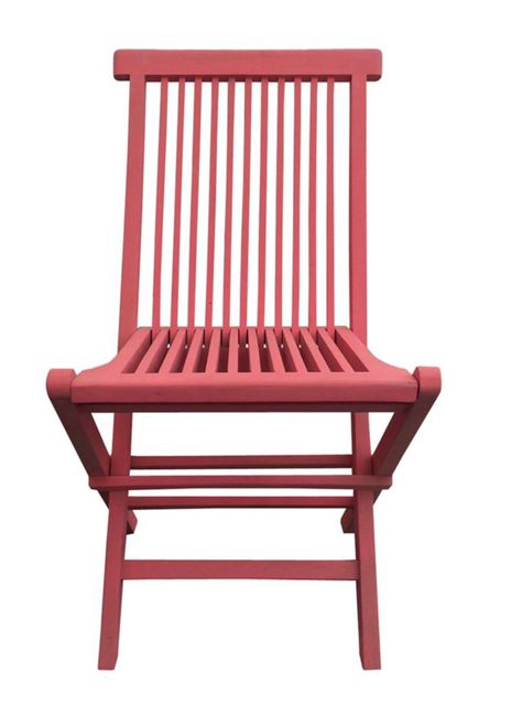 Silla Plegable Desgaste Palo Rosa Dora Decora-0