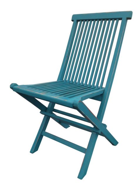 Silla Plegable Desgaste Turquesa Dora Decora-2