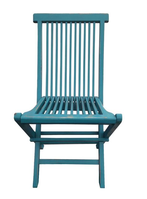 Silla Plegable Desgaste Turquesa Dora Decora-0