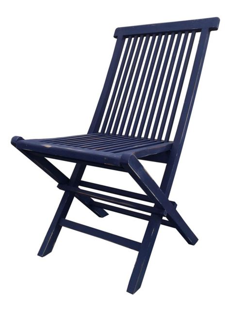 Silla Plegable Desgaste Azul Dora Decora-2