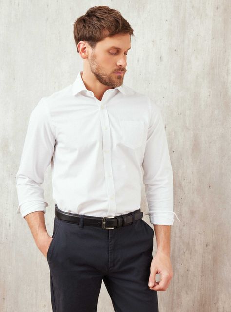 Camisa Manga Larga Lisa Formal-0