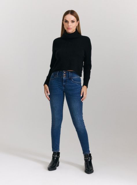 Jeans Pretina Ancha 3 Botones-4