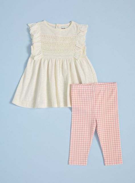 Conjunto Polera con Macrame y Calzas Estampadas-0