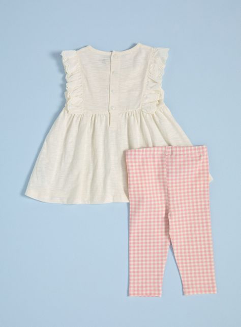 Conjunto Polera con Macrame y Calzas Estampadas-1