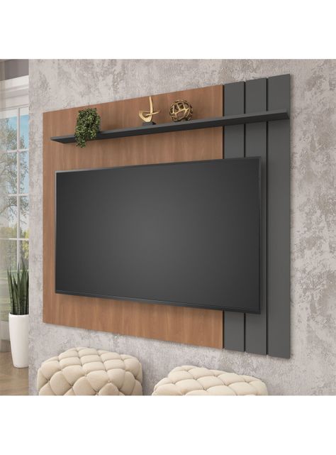 Panel Tv 65" Manchester Gris Repisa-3