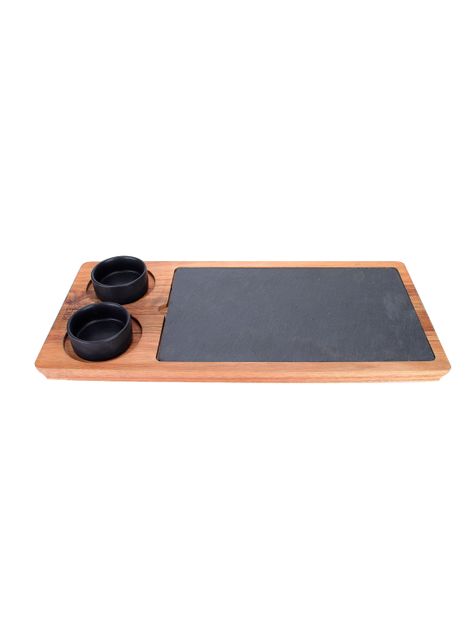 Tabla Pizarra con Bowls Base Acacia-0
