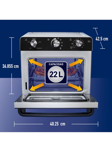 Horno con Freidora de Aire 22 Litros-4