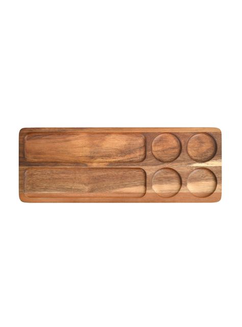 Tabla 35x13 cm Acacia Rustica 6 Divisiones-0
