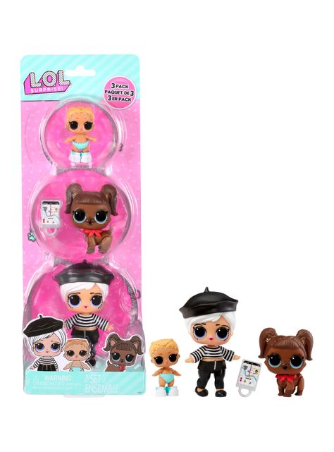 Muñeca L.O.L Surprise Tot + Pet + Lil Sis 3 Pack-2