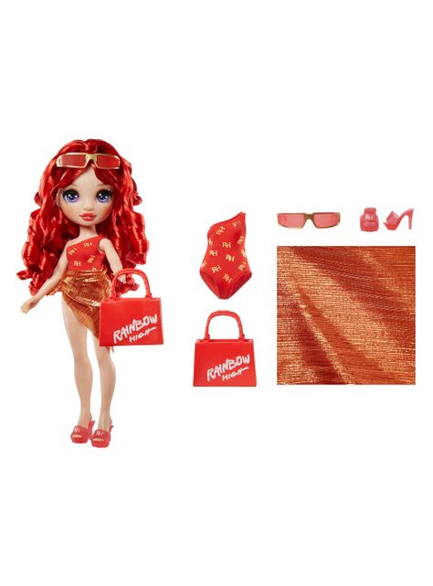 Muñeca Rainbow High Swim & Style Fashion Ruby Rojo-0