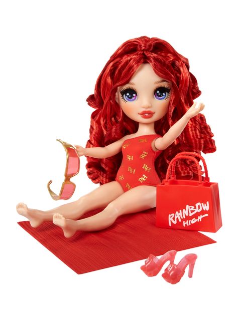 Muñeca Rainbow High Swim & Style Fashion Ruby Rojo-3