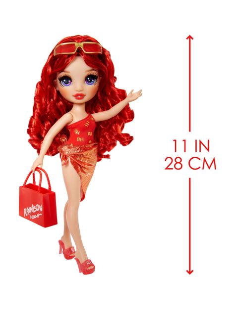 Muñeca Rainbow High Swim & Style Fashion Ruby Rojo-1