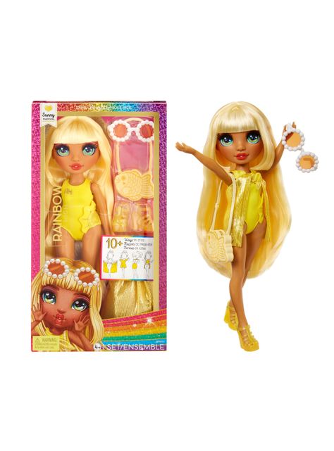 Muñeca Rainbow High Swim & Style Fashion Sunny Amarillo-6