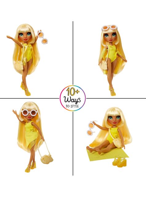 Muñeca Rainbow High Swim & Style Fashion Sunny Amarillo-2