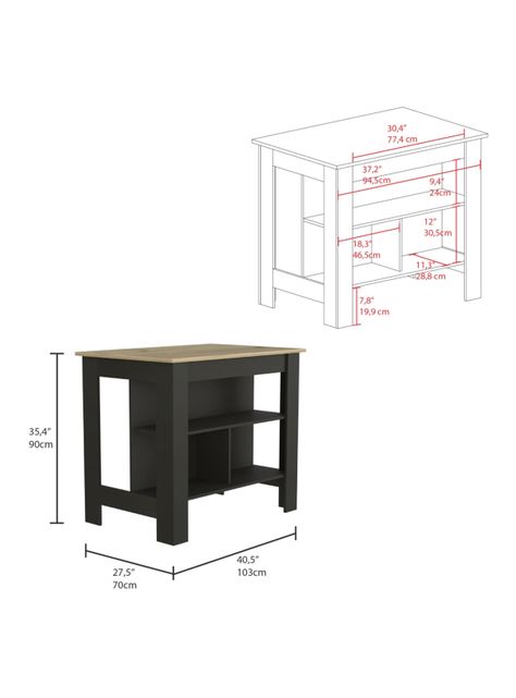 Mueble Isla de Cocina Cala Wengue Duna-1