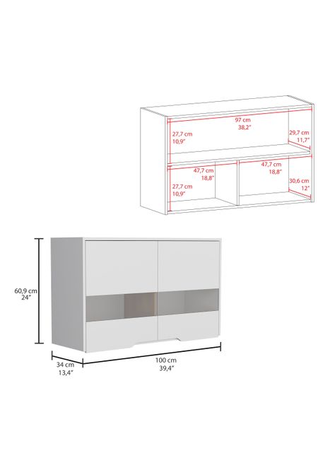 Mueble Superior Soler 100 2P Blanco Marquez-1