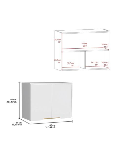 Mueble Superior Soler 80 cm 2P Blanco Marquez-1