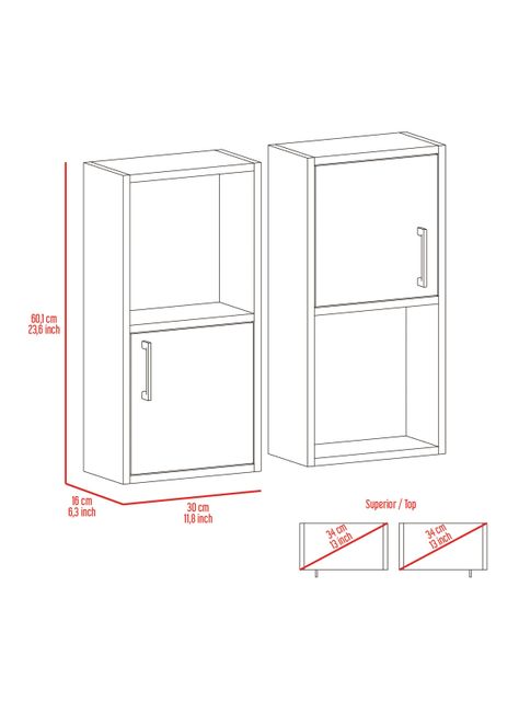Mueble Auxiliar Bath 2 Piezas 2P Bardolino-1