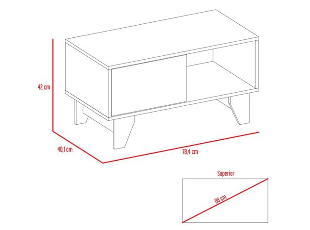 Mesa de Centro Portanova 78x40x42 cm TuHome-7