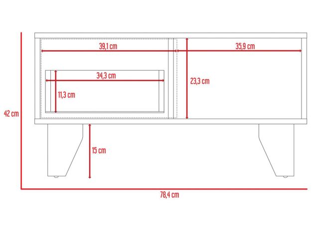 Mesa de Centro Portanova 78x40x42 cm TuHome-8