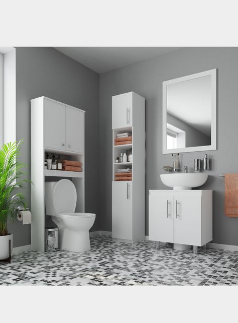 Estante W.C Puerta Superior 64x21x160 cm CIC-2