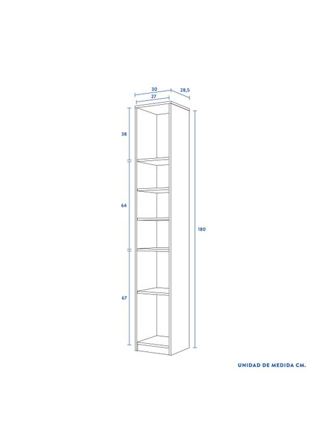 Mueble Organizador de Baño 30x30x180 cm CIC-1