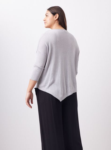 Sweater Tejido Metalizado y Punta Inferior-1