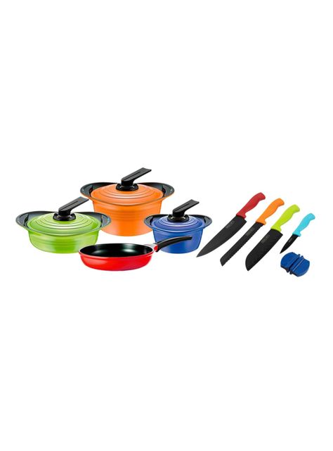 Batería de Cocina Premium 7 Piezas + Set de Cuchillos-0