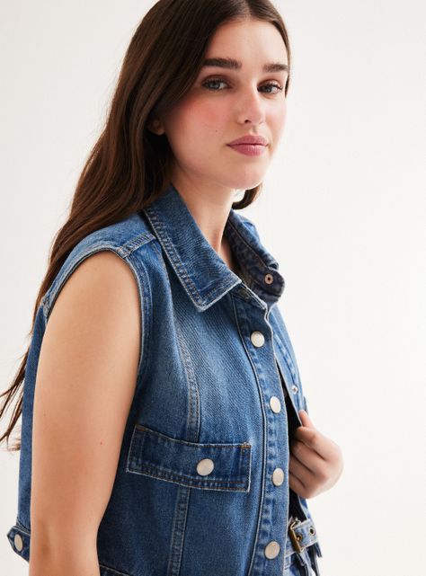 Chaqueta sin Mangas con Botones-2