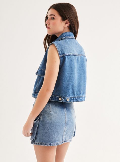 Chaqueta sin Mangas con Botones-1