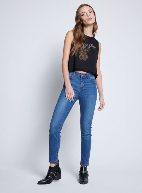 Jeans Skinny Tiro Medio Push Up-3
