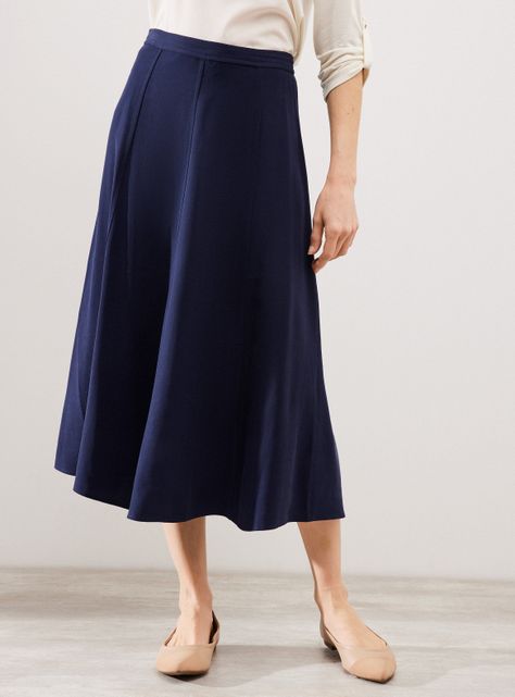 Falda Midi Fluida-0