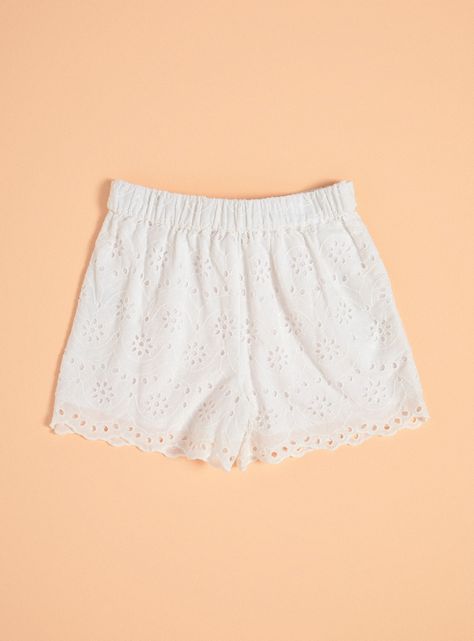 Short Tela Broderie, Cinturón Tipo Lazo-3