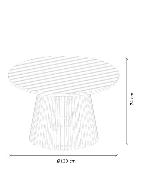 Mesa de Comedor Terraza Pianosa 120 cm Redonda-3