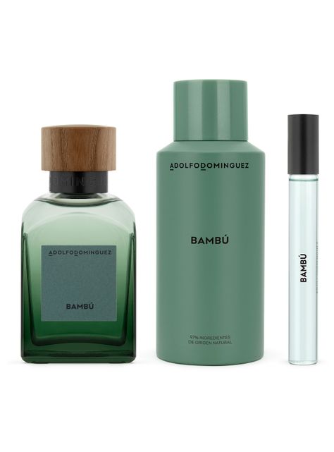Set Perfume Bambú EDT Hombre 120 ml + Desodorante 150 ml + Megaspritzer 10 ml-1