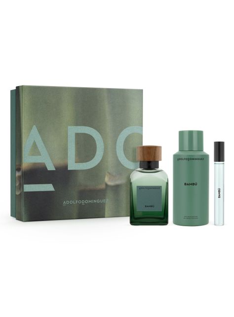 Set Perfume Bambú EDT Hombre 120 ml + Desodorante 150 ml + Megaspritzer 10 ml-0