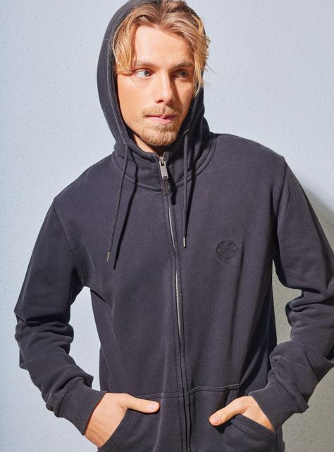 Polerón Fullzip Capucha Liso-3