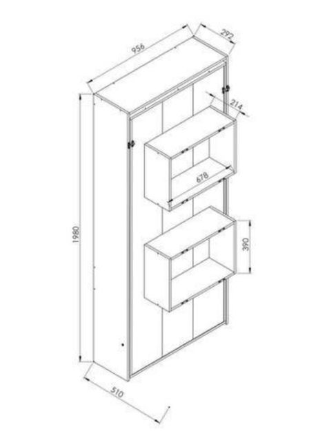 Cama Plegable Vertical Manhathan 1 Plaza-1