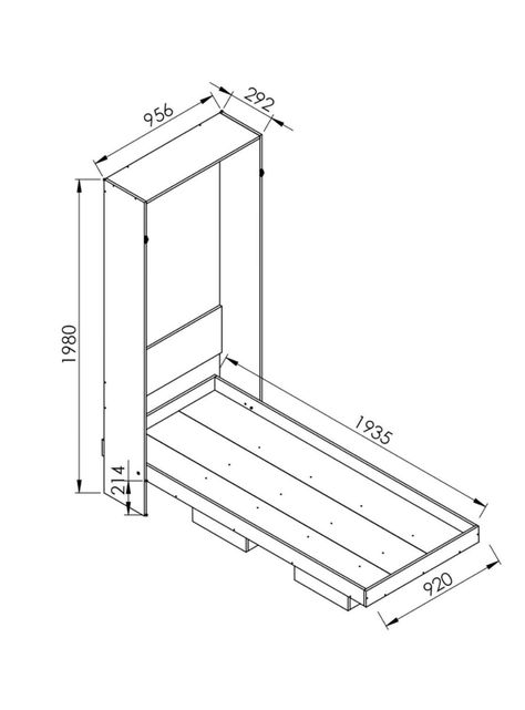 Cama Plegable Vertical Manhathan 1 Plaza-2