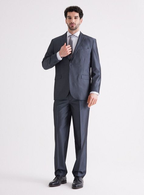 Traje Recto Listado Regular Fit-4